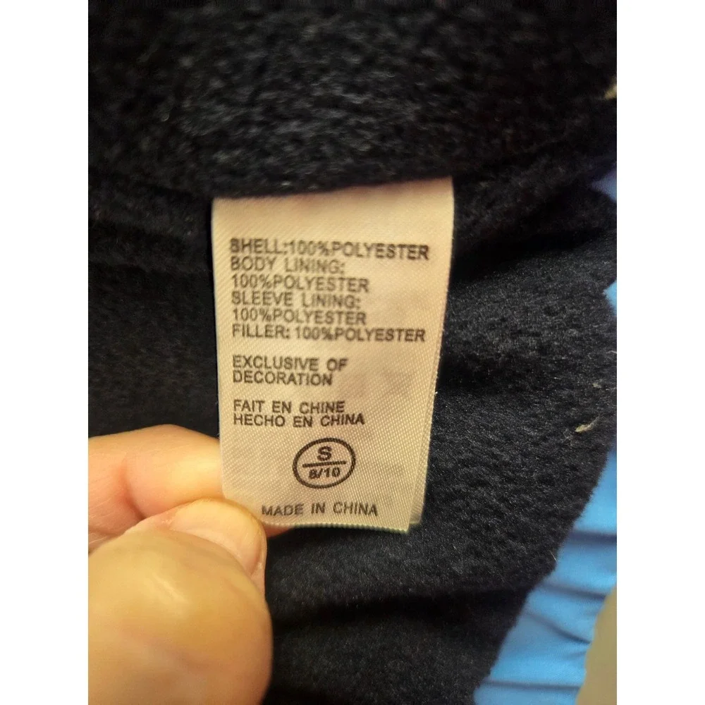 JORDAN Fleece Lined Insulated Puffer Jacket, Boys S, Blue Embroidered